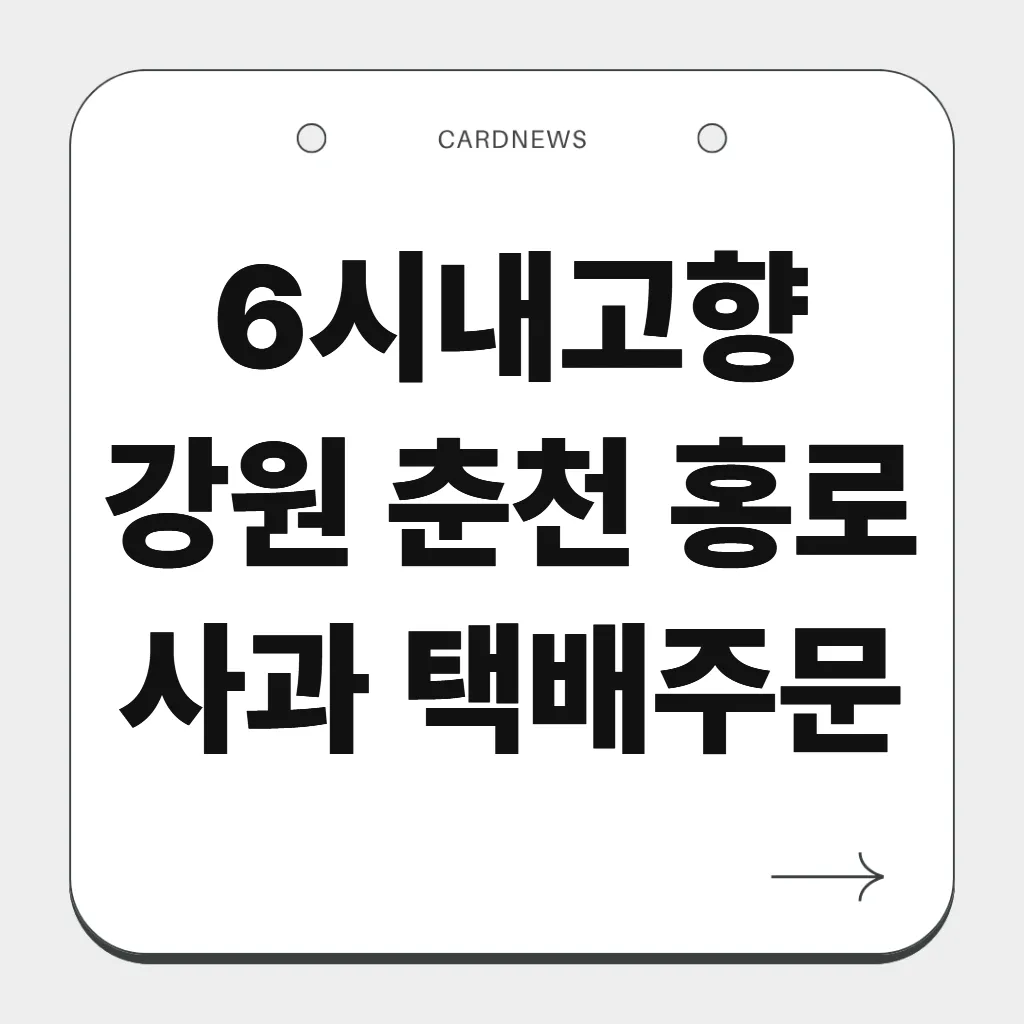 6시내고향 강원 춘천 홍로 사과 택배주문