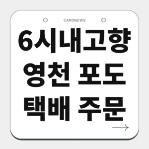 6시내고향 영천 포도 택배 주문