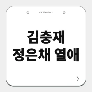김충재 정은채 열애
