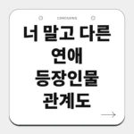 너 말고 다른 연애 등장인물 관계도