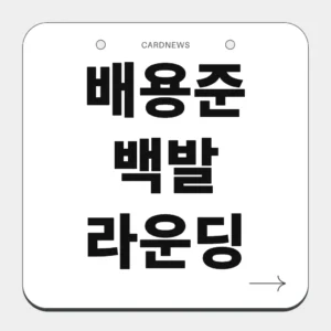배용준 백발 라운딩
