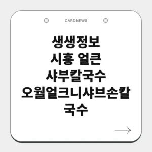 시흥 얼큰 샤부칼국수