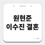 원현준 이수진 결혼