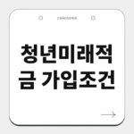청년미래적금 가입조건