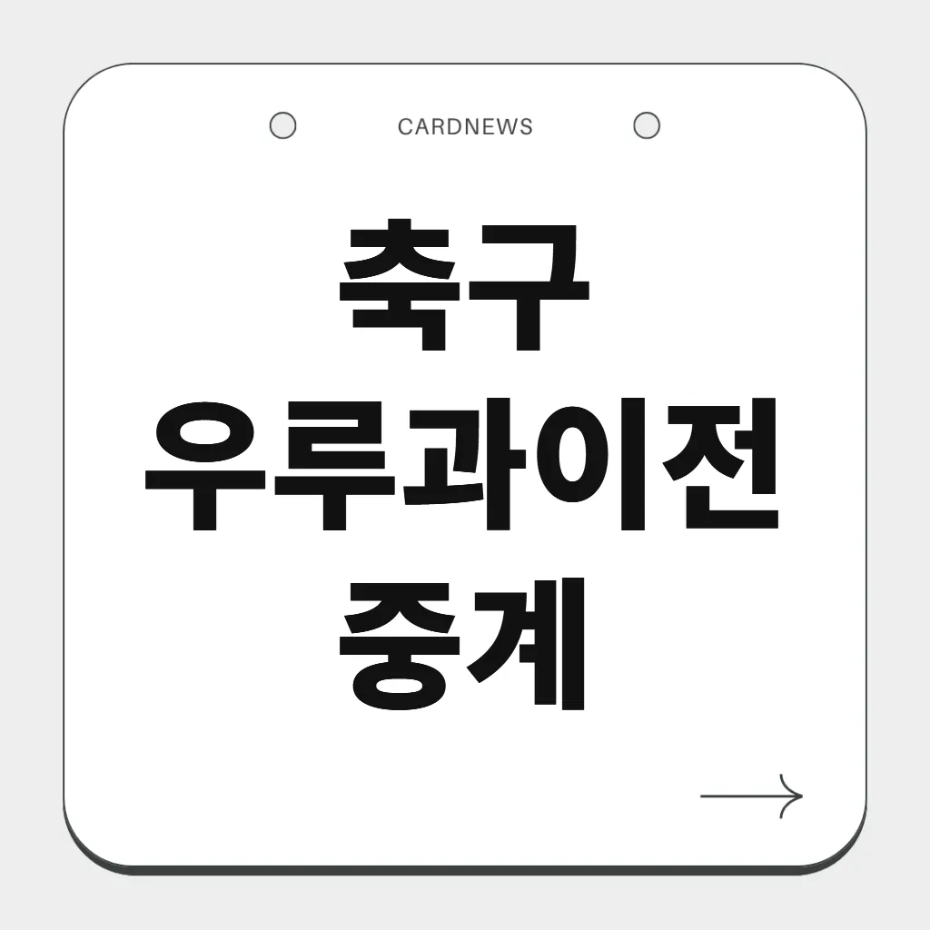 축구 우루과이전 중계
