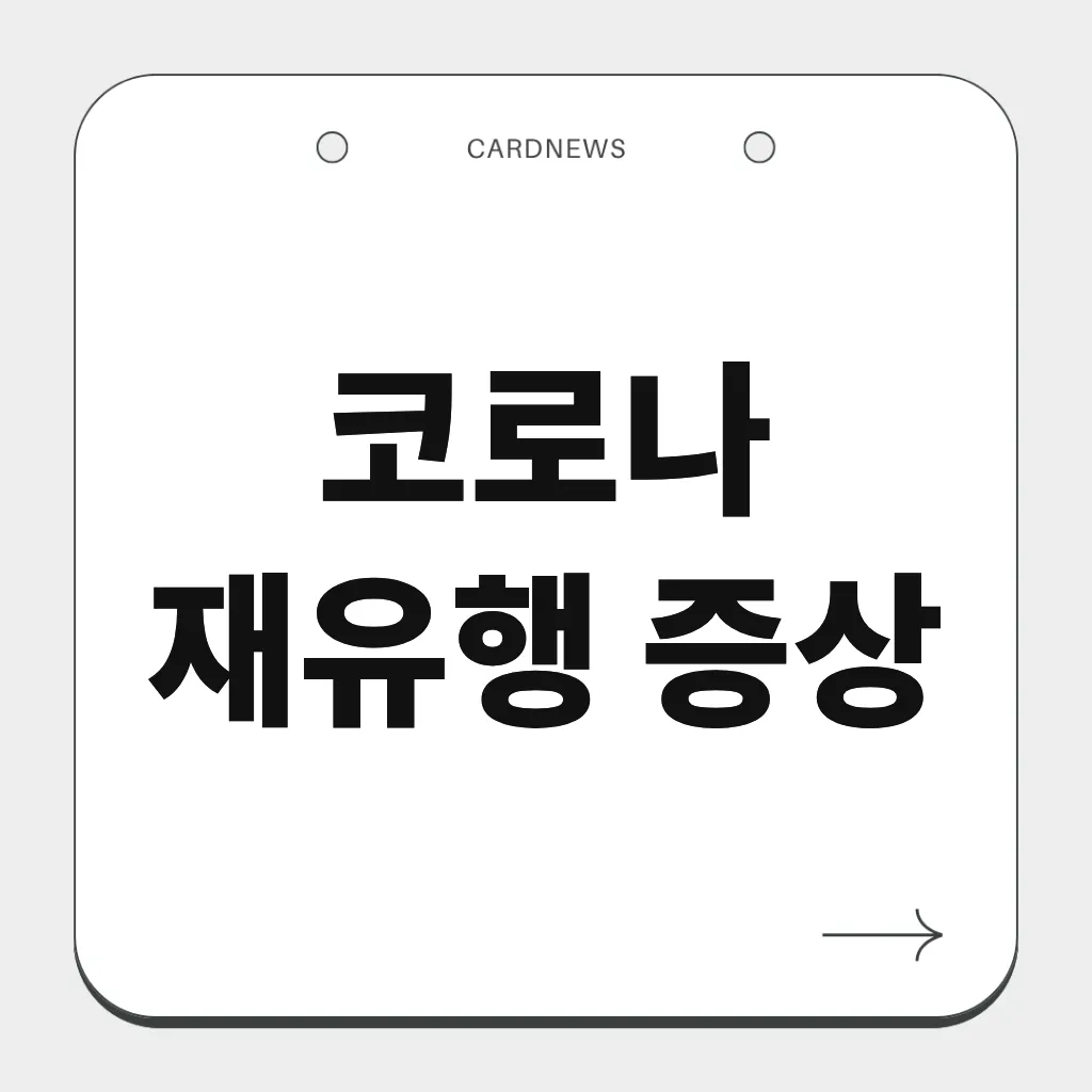 코로나 재유행 증상