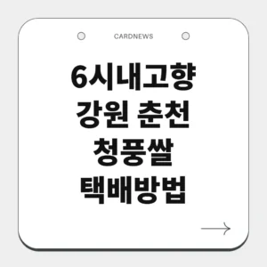 강원 춘천 청풍쌀