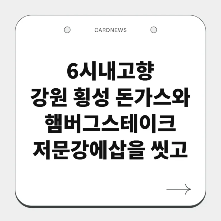 강원 횡성 돈가스와 햄버그스테이크