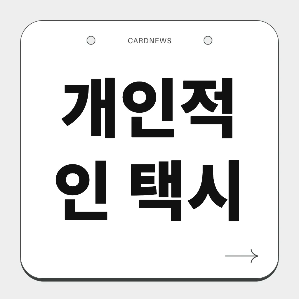 개인적인 택시