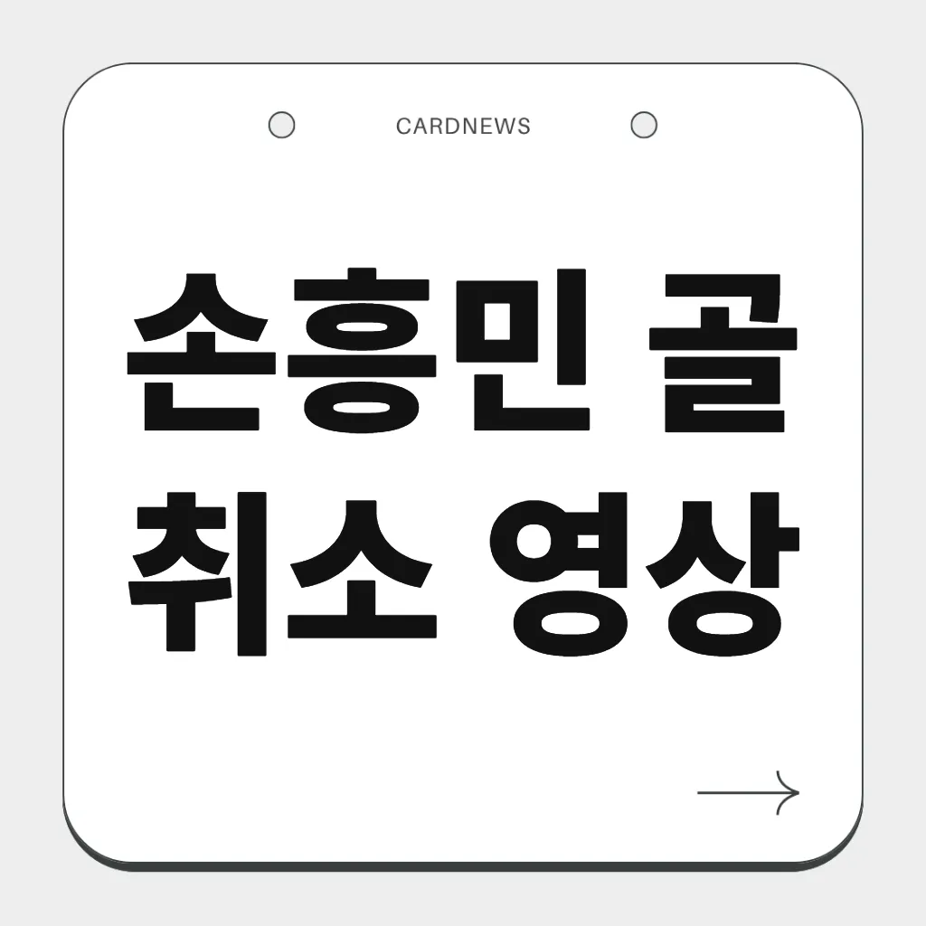 손흥민 골 취소 영상