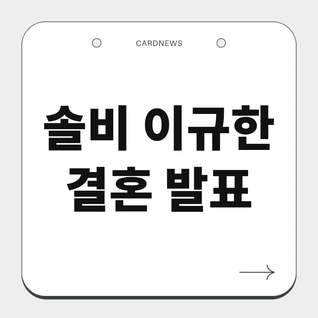 솔비 이규한 결혼