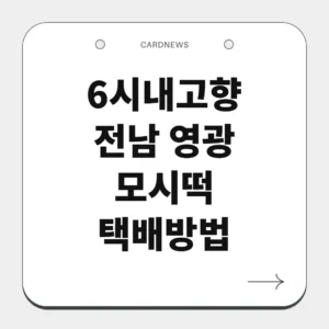 전남 영광 모시떡