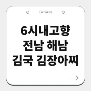 전남 해남 김국 김장아찌