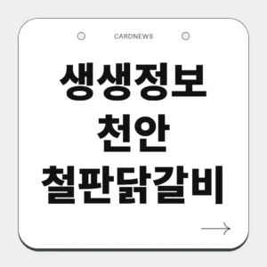 천안 철판닭갈비
