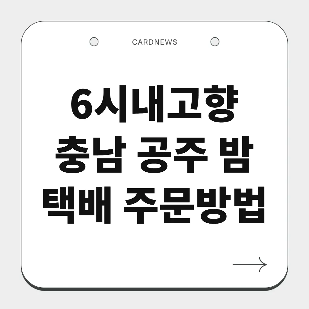 충남 공주 밤