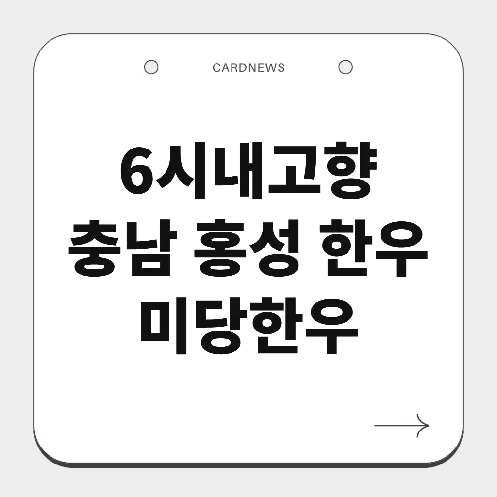 충남 홍성 한우